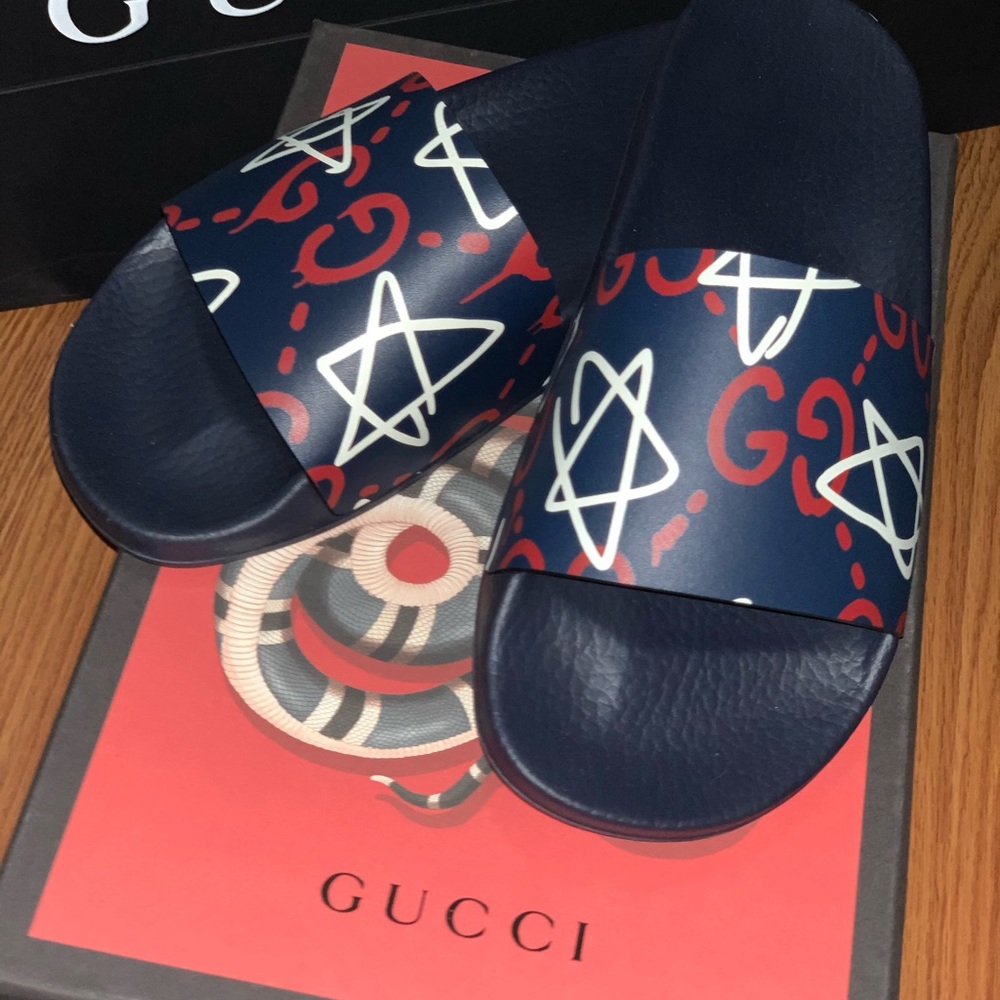 Gucci Ghost Slides(Navy Blue)